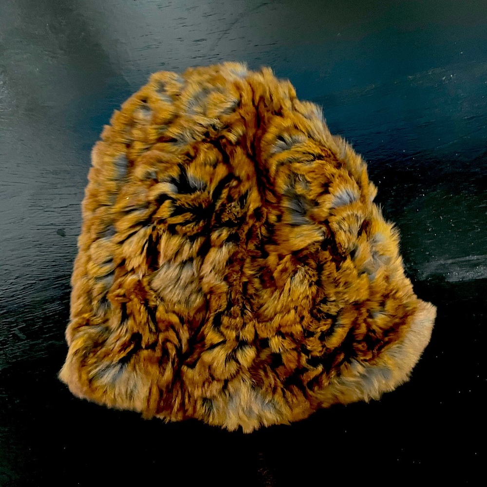 Real Brown Fur Beanie